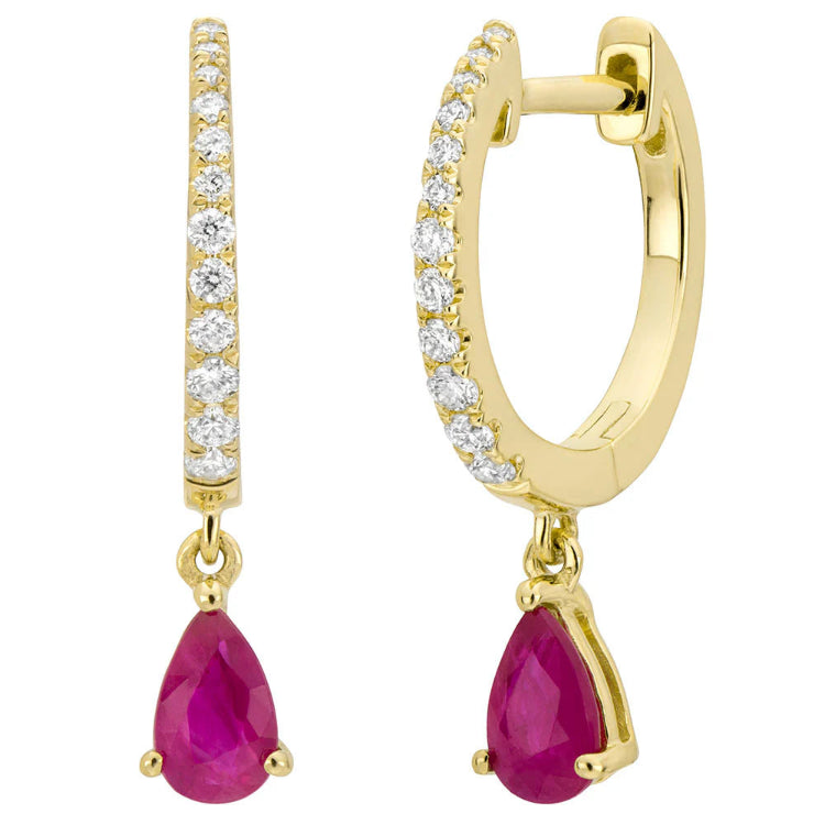 Pink Sapphire Drop Earrings