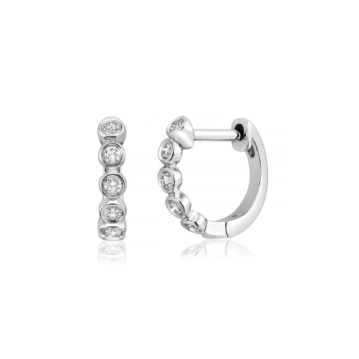 Mini Diamond Bezel Hoop