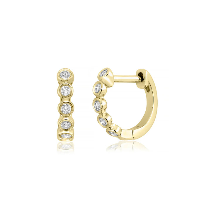 Mini Diamond Bezel Hoop