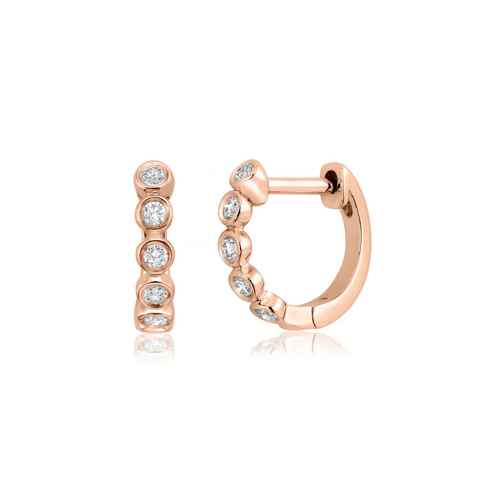 Mini Diamond Bezel Hoop