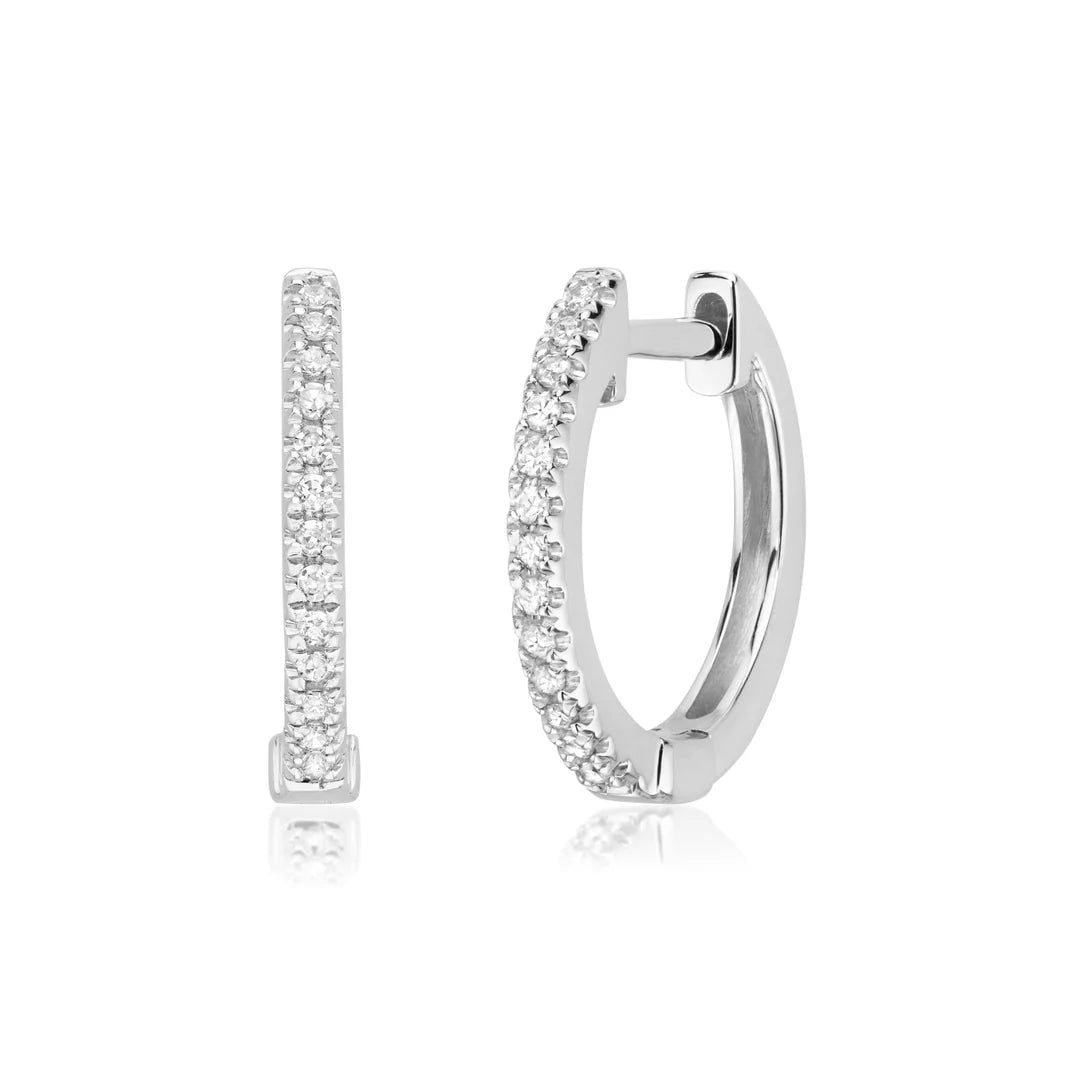 Mini Diamond Huggies | 10mm