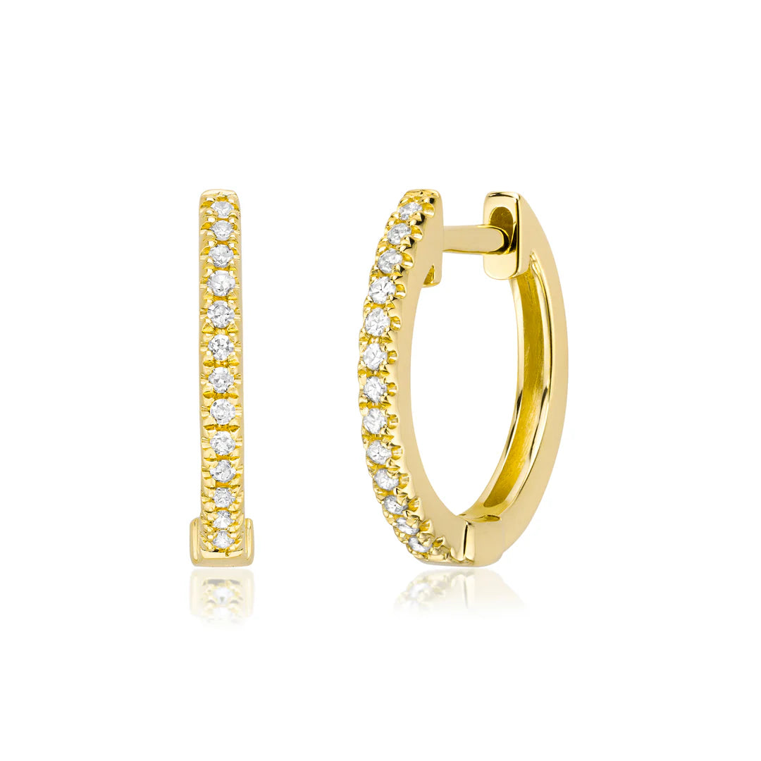 Mini Diamond Huggies | 10mm