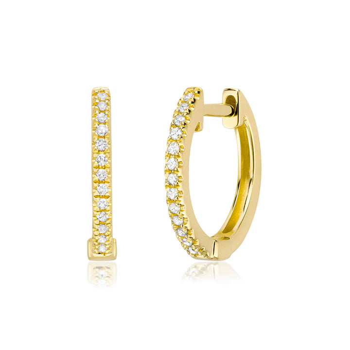 Mini Diamond Huggies | 10mm