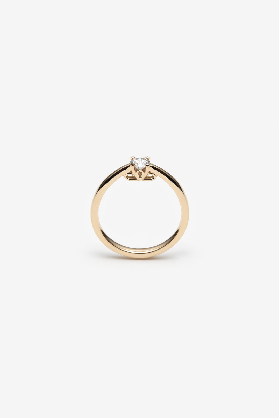 Bague Boucle solitaire diamants 0.25ct IGI 18k
