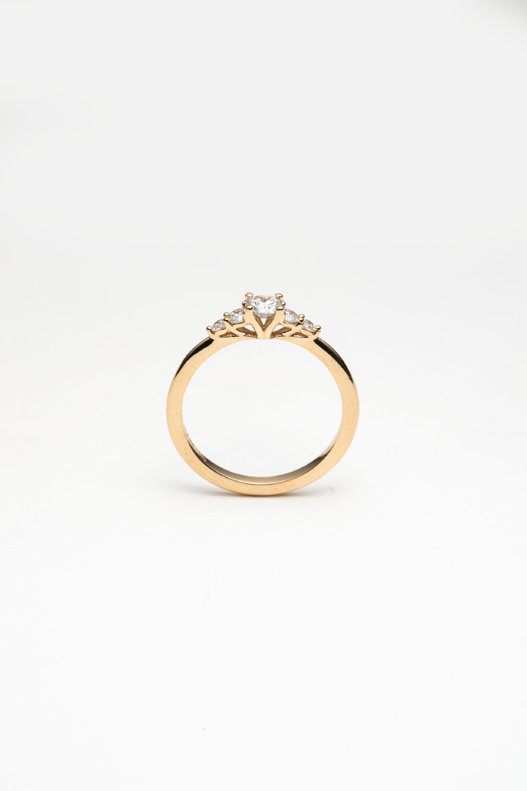 Bague Minimaliste3 | diamants crées  0.06 - 0.25 - 0.06 -18KJ