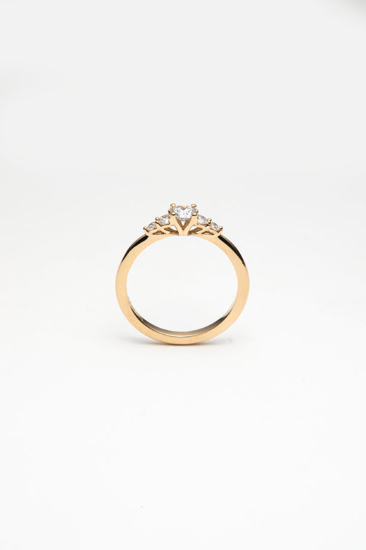 Bague Minimaliste3 | diamants crées  0.06 - 0.25 - 0.06 -18KJ